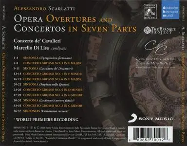 Concerto de' Cavalieri, Marcello Di Lisa - Scarlatti - Concertos & Opera Overtures (2016)