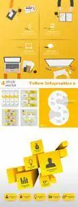 Vectors - Yellow Infographics 5