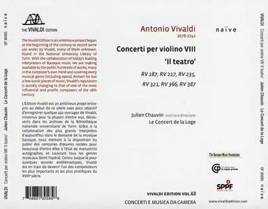 Julien Chauvin, Le Concert de la Loge - Antonio Vivaldi: Concerti per violino VIII 'Il teatro' (2020)