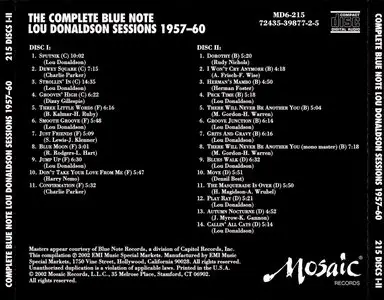 Lou Donaldson - The Complete Blue Note Lou Donaldson Sessions 1957-60 (2002) {6CD Set, Mosaic MD6-215}