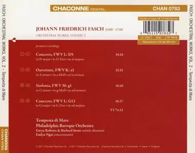 Tempesta di Mare - Johann Friedrich Fasch: Orchestral Works, Volume 2 (2011)