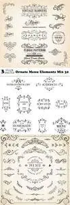 Vectors - Ornate Menu Elements Mix 32