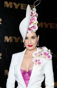 Dita Von Teese - Myer marquee during Melbourne Cup Day at Flemington Racecourse, November 5, 2013