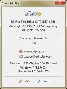 ES-Computing EditPlus 3.70.851 (x86/x64)