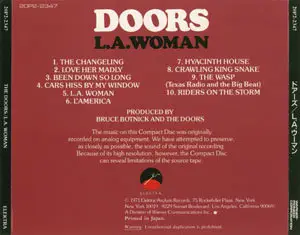 The Doors - L.A. Woman (1971) [Elektra 20P2-2347 Japan 2nd Press, 1988]