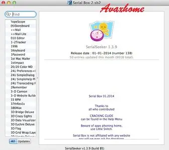 Serial Box 01.2014 (Mac OS X)