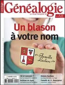la Revue Française de Généalogie N°195 - Aout/Septembre 2011