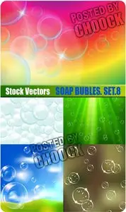 Soap bubles. Set.8 - Stock Vector