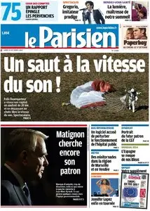 Le Parisien + Cahier Paris du Lundi 15 Octobre 2012