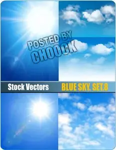 Blue sky. Set.8 - Stock Vector