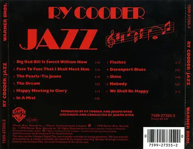 Ry Cooder - Jazz (1978) Reissue 1994