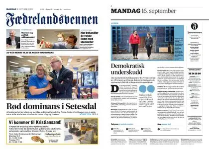 Fædrelandsvennen – 16. september 2019