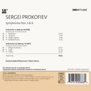 Pietari Inkinen, Deutsche RadioPhilharmonie - Prokofiev: Symphonies Nos. 3 & 6 (2020)