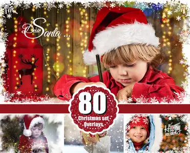 CreativeMarket - Christmas overlays snow winter