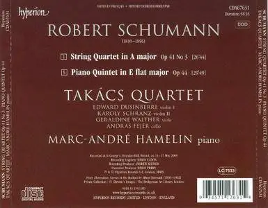 Takacs Quartet, Marc-Andre Hamelin - Robert Schumann: String Quartet, Op. 41, No. 3; Piano Quintet, Op. 44 (2009)