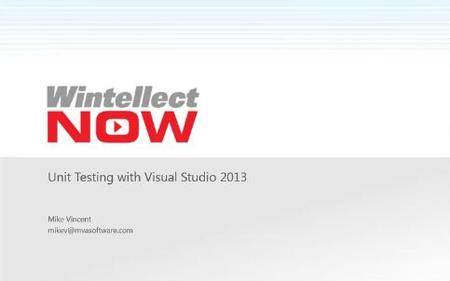 Unit Testing with Visual Studio 2013