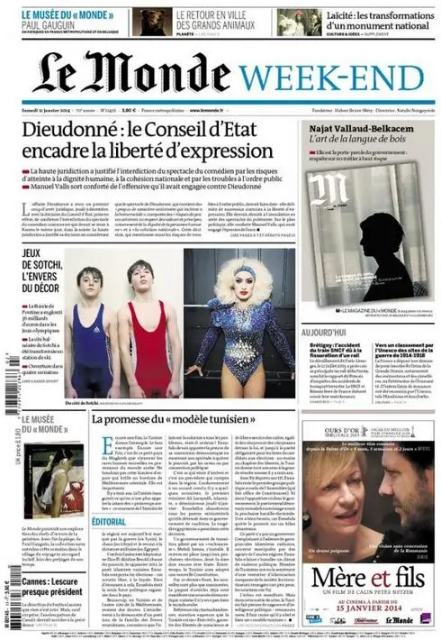 Le Monde Week-end & Suppléments du Samedi 11 Janvier 2014