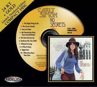 Carly Simon - No Secrets (1972) [Audio Fidelity, 24 KT + Gold CD, 2011]
