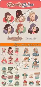 Logo retro style vector