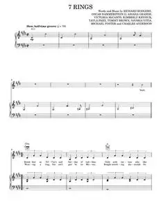 7 rings - Ariana Grande (Piano-Vocal-Guitar)