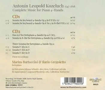 Marius Bartoccini & Ilario Gregoletto - Leopold Koželuh: Complete Music for Piano 4-Hands (2022)