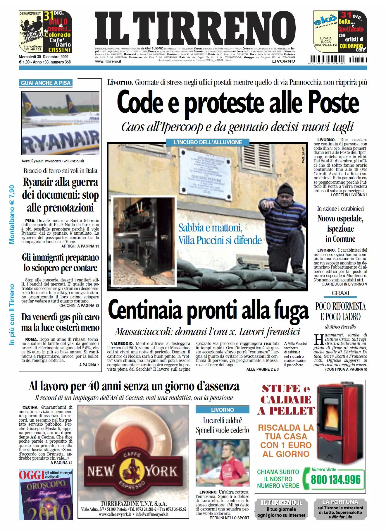 IL TIRRENO DEL 30 DICEMBRE 2009