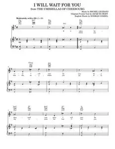 I Will Wait For You - Michel LeGrand, Norman Gimbel (Piano-Vocal-Guitar)