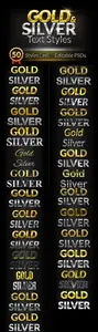 CM - 50 Gold & Silver Text Styles 46314