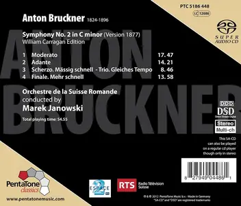 Marek Janowski, Orchestre de la Suisse Romande - Anton Bruckner: Symphony No.2 (2013)