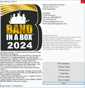 PG Music Band-in-a-Box 2024 Build 1111