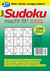 Sudoku macht fit - Nr.7 2025
