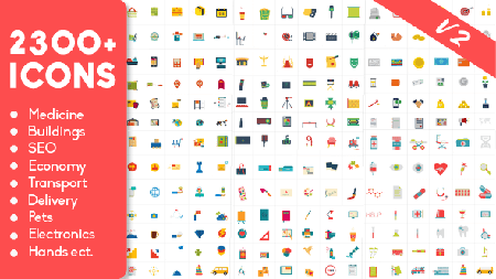 2300 Animated Icons Pack - Project for After Effects (VideoHive) 18383303