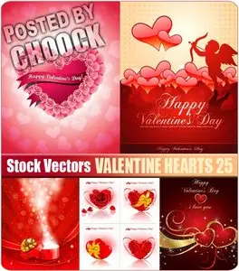 Valentine hearts 25 - Stock Vector