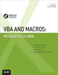 VBA and Macros: Microsoft Excel 2010 (Repost)