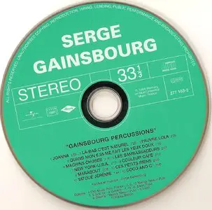 Serge Gainsbourg - Gainsbourg Percussions (1964) {Mercury Records - Vinyl Replica Reissue 2011 Set, CD 4of12}