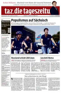 Tageszeitung TAZ vom 13 August 2014