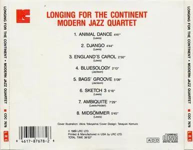 Modern Jazz Quartet - Longing for the Continent (1958) {Lester Recording Catalog CDC7678 rel 1989}