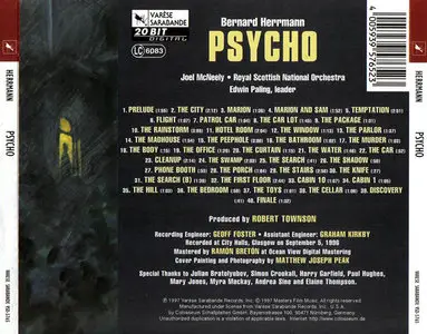 RSNO, Joel McNeely - Bernard Herrmann - Psycho: The Complete Original Motion Picture Score (1960) First Complete Recording 1997