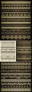 Vintage Floral Borders Vector