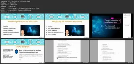 Az-800 Course Administering Windows Server Hybrid Core Inf.
