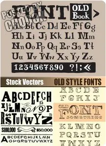 Old style fonts - Stock Vector