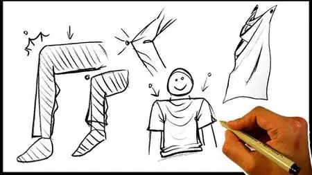How To Draw Clothes - The Easy Way I Pencil Drawing