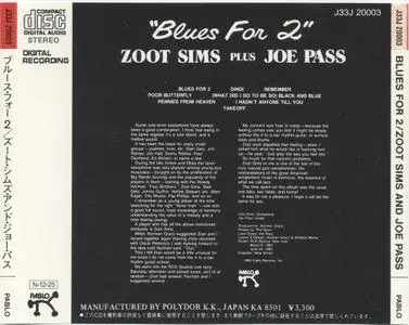 Zoot Sims & Joe Pass - Blues For Two (1983) [1985, Pablo J33J 20003, Japan]