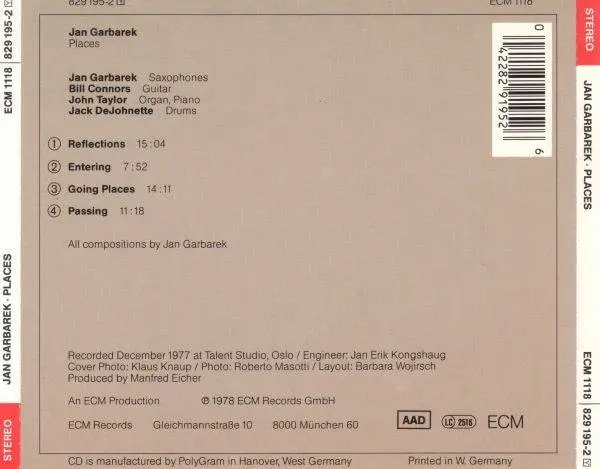 Jan Garbarek - Places (1978) {ECM 1118}