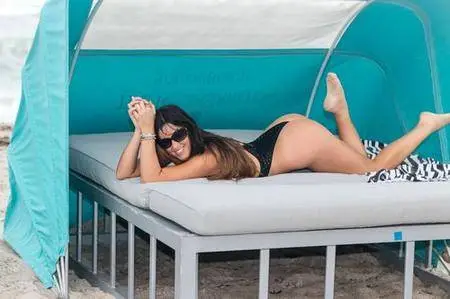 Claudia Romani - in Bikini on South Beach in Miami 11-05-2017