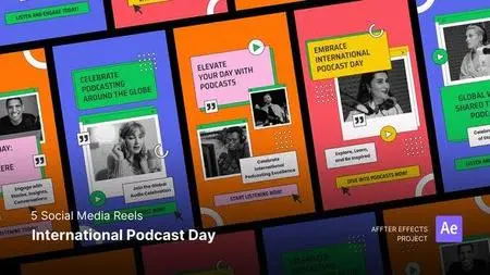 Social Media Reels - International Podcast Day After Effects Template 48128917