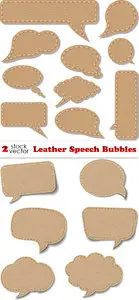 Vectors - Leather Speech Bubbles
