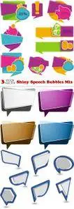 Vectors - Shiny Speech Bubbles Mix