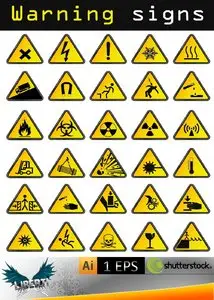 Vector warning signs