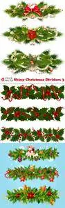 Vectors - Shiny Christmas Dividers 3